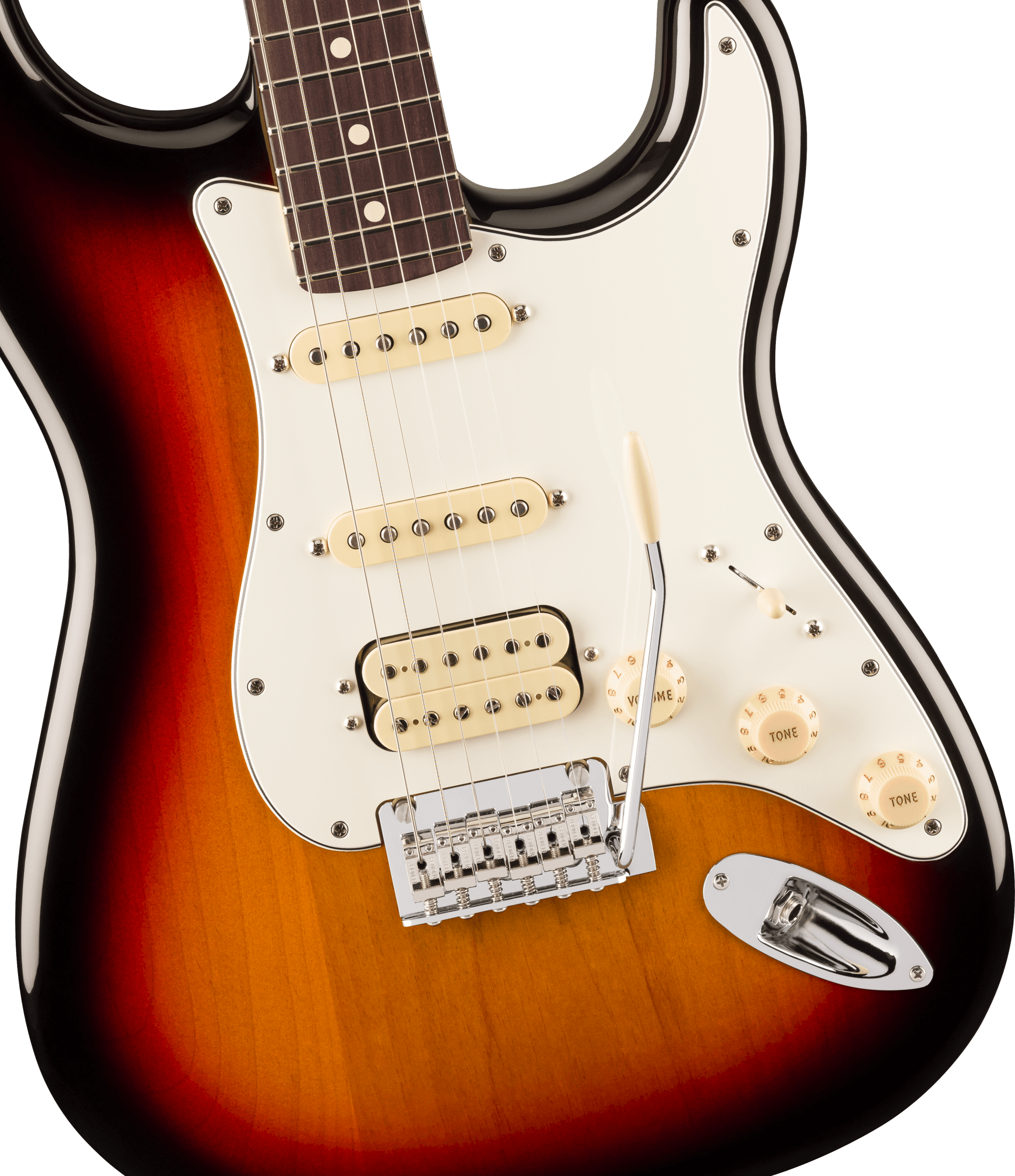 Fender® Player II Stratocaster® HSS, Rosewood Fingerboard, 3-Color Sunburst