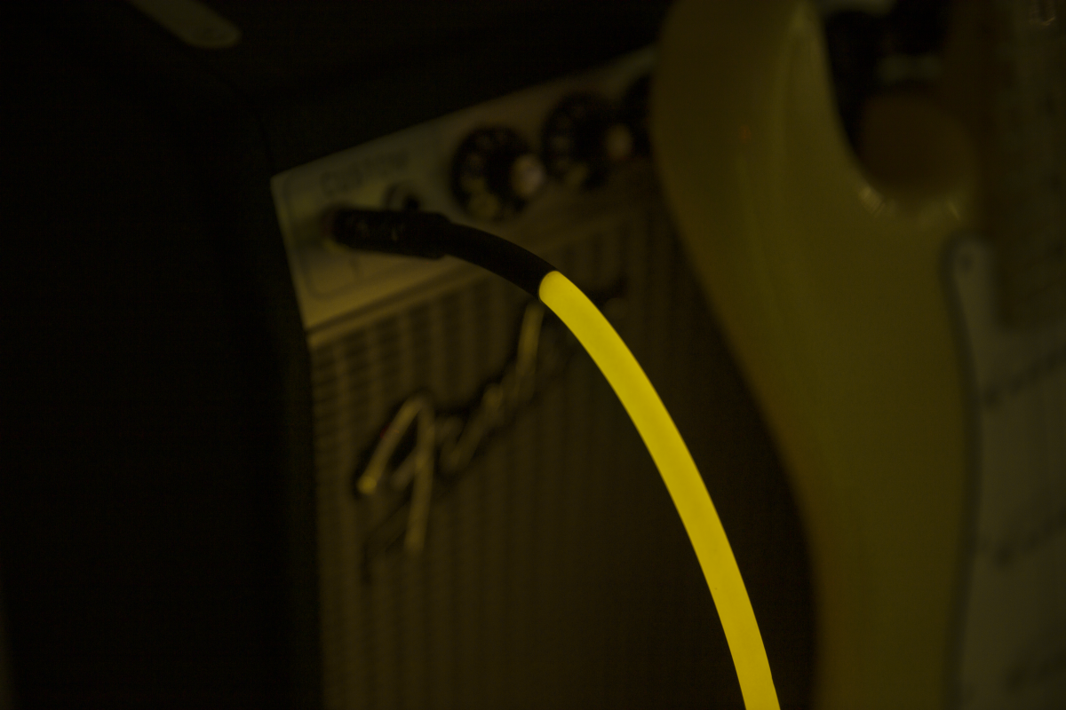 Fender® Professional Glow in the Dark Cable, Orange, 18.6'
