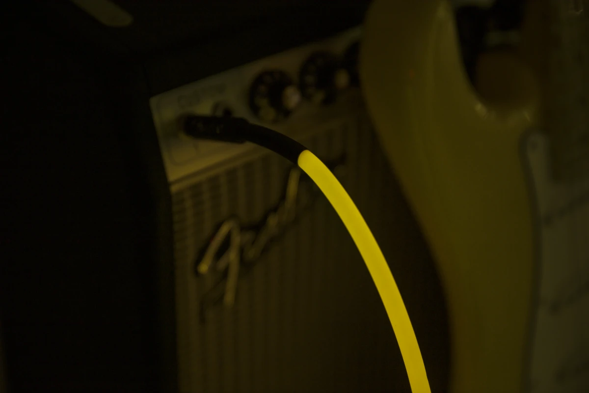 Fender® Professional Glow in the Dark Cable, Orange, 18.6'