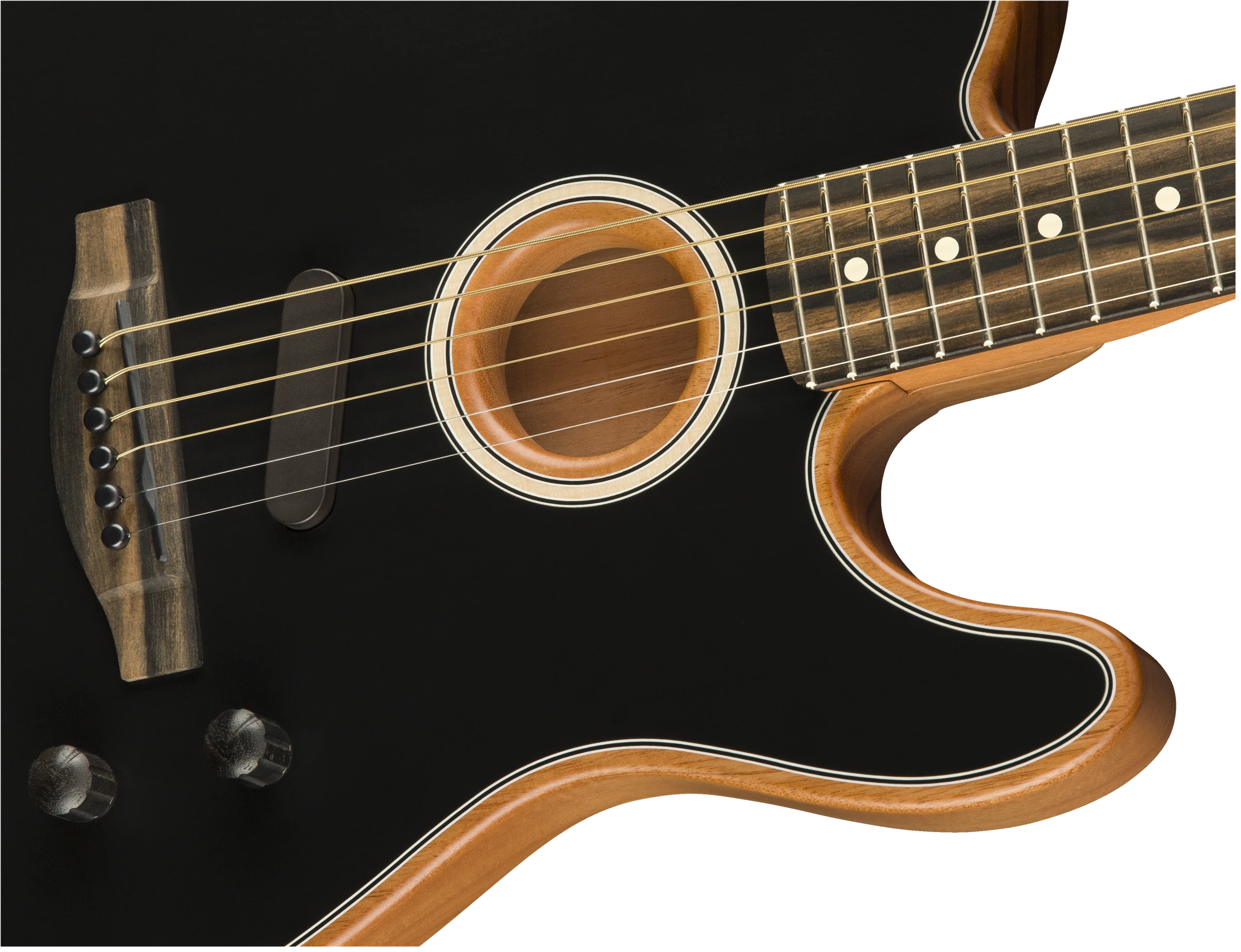 Fender® American Acoustasonic® Telecaster®, Ebony Fingerboard, Black
