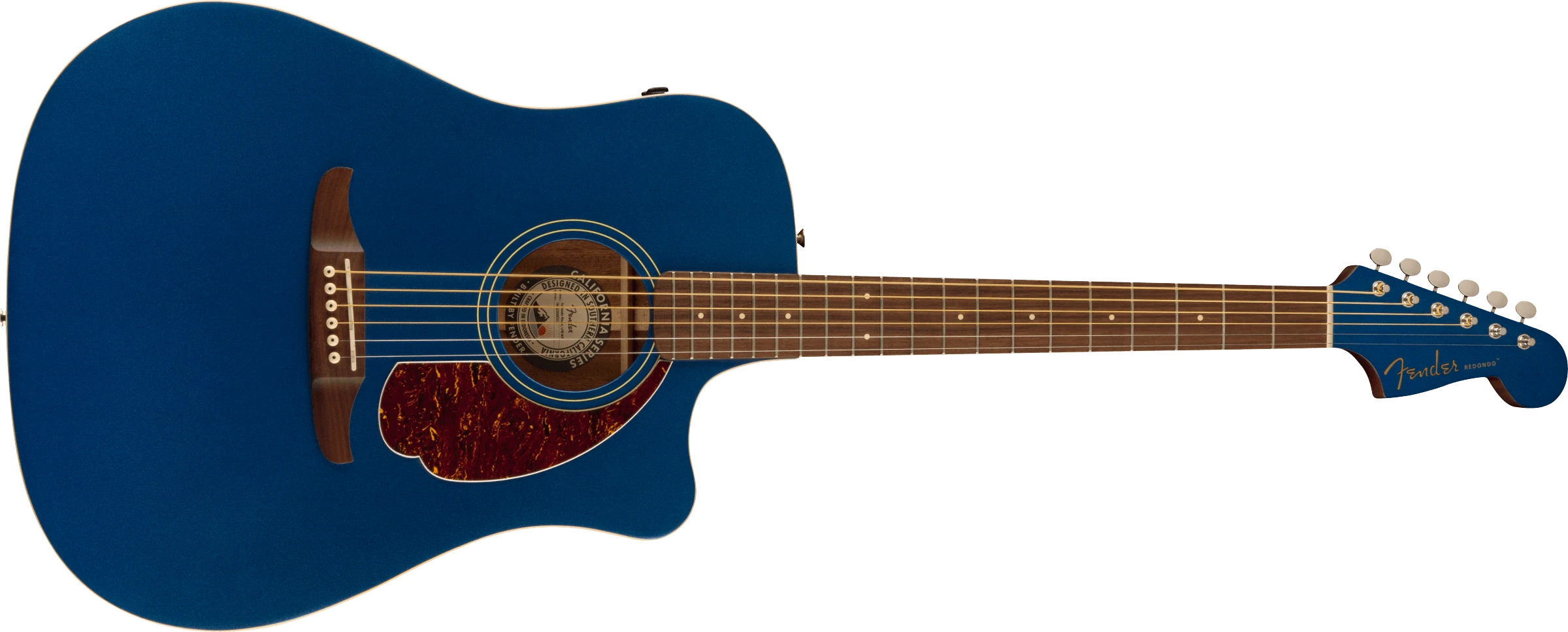 Fender® Redondo Player, Walnut Fingerboard, Tortoiseshell Pickguard, Lake Placid Blue