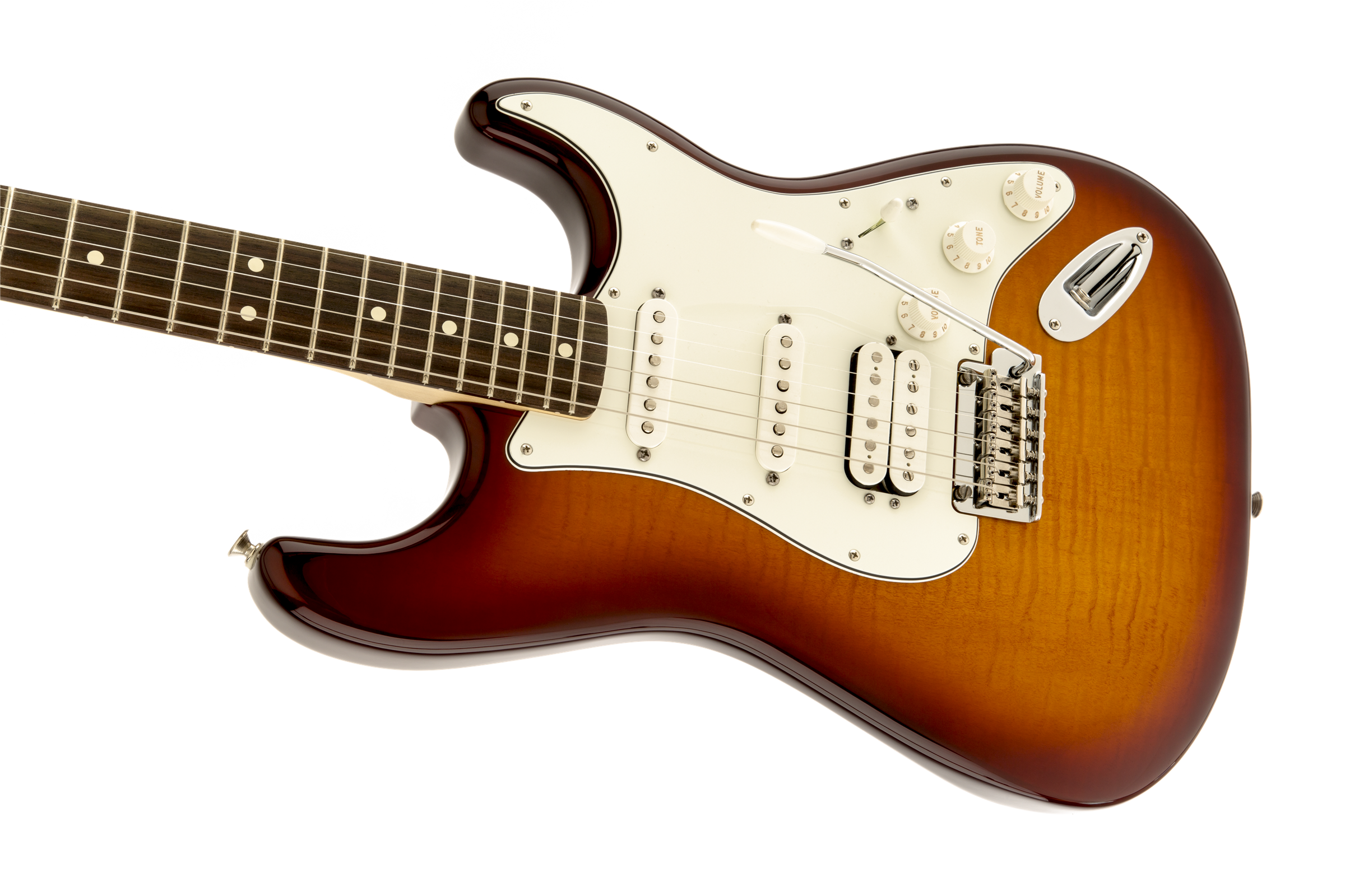 Fender® Deluxe Stratocaster® HSS Plus Top with iOS Connectivity, Rosewood Fingerboard, Tobacco Sunburst