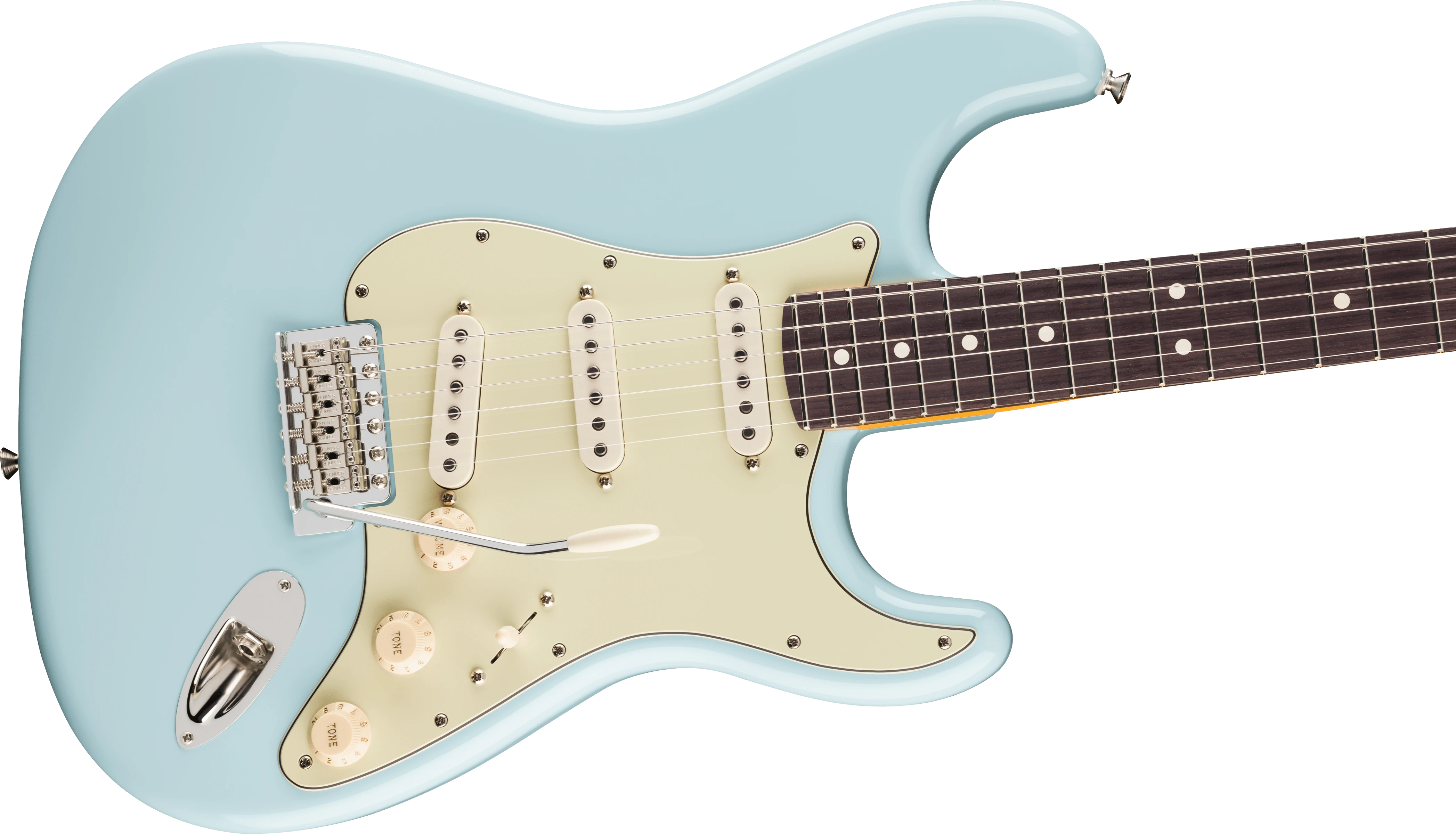 Fender® Limited Edition American Professional Classic Stratocaster® featuring the Fender® Silent System™, Rosewood Fingerboard. Daphne Blue