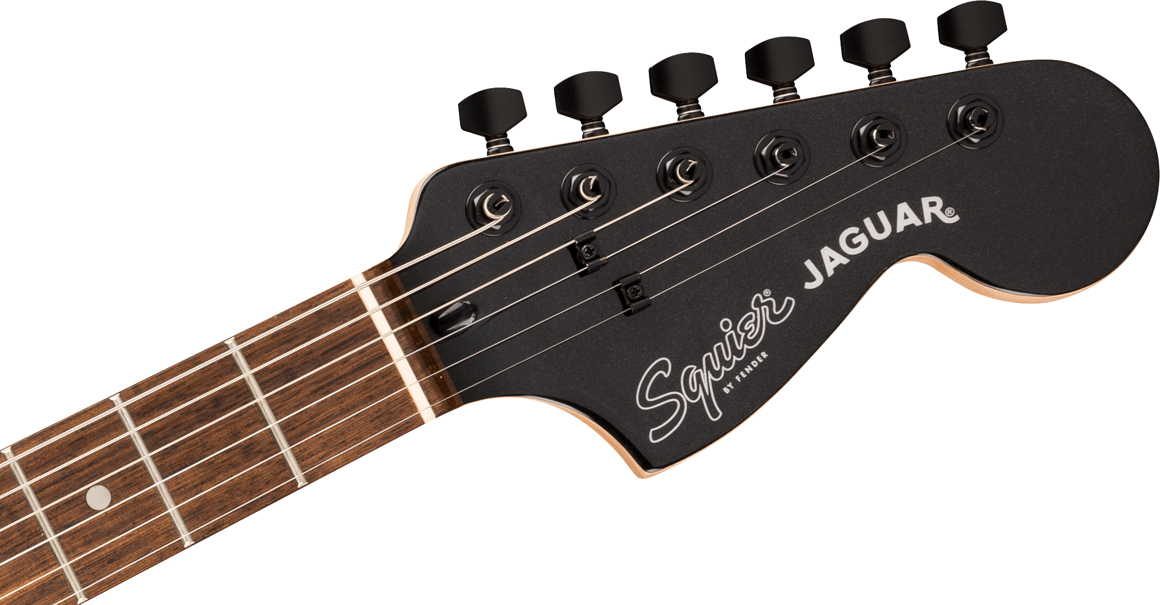 Squier® FSR Affinity™ Jaguar®, Laurel Fingerboard, Black Pickguard, Black Hardware, Matching Headstock, Metallic Black