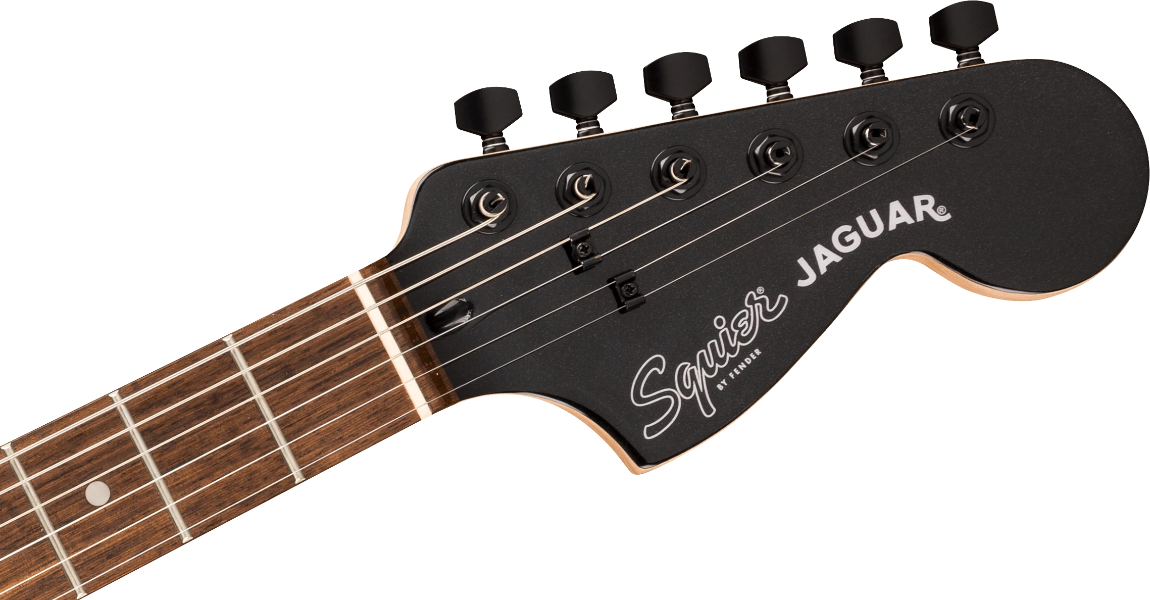 Squier® FSR Affinity™ Jaguar®, Laurel Fingerboard, Black Pickguard, Black Hardware, Matching Headstock, Metallic Black