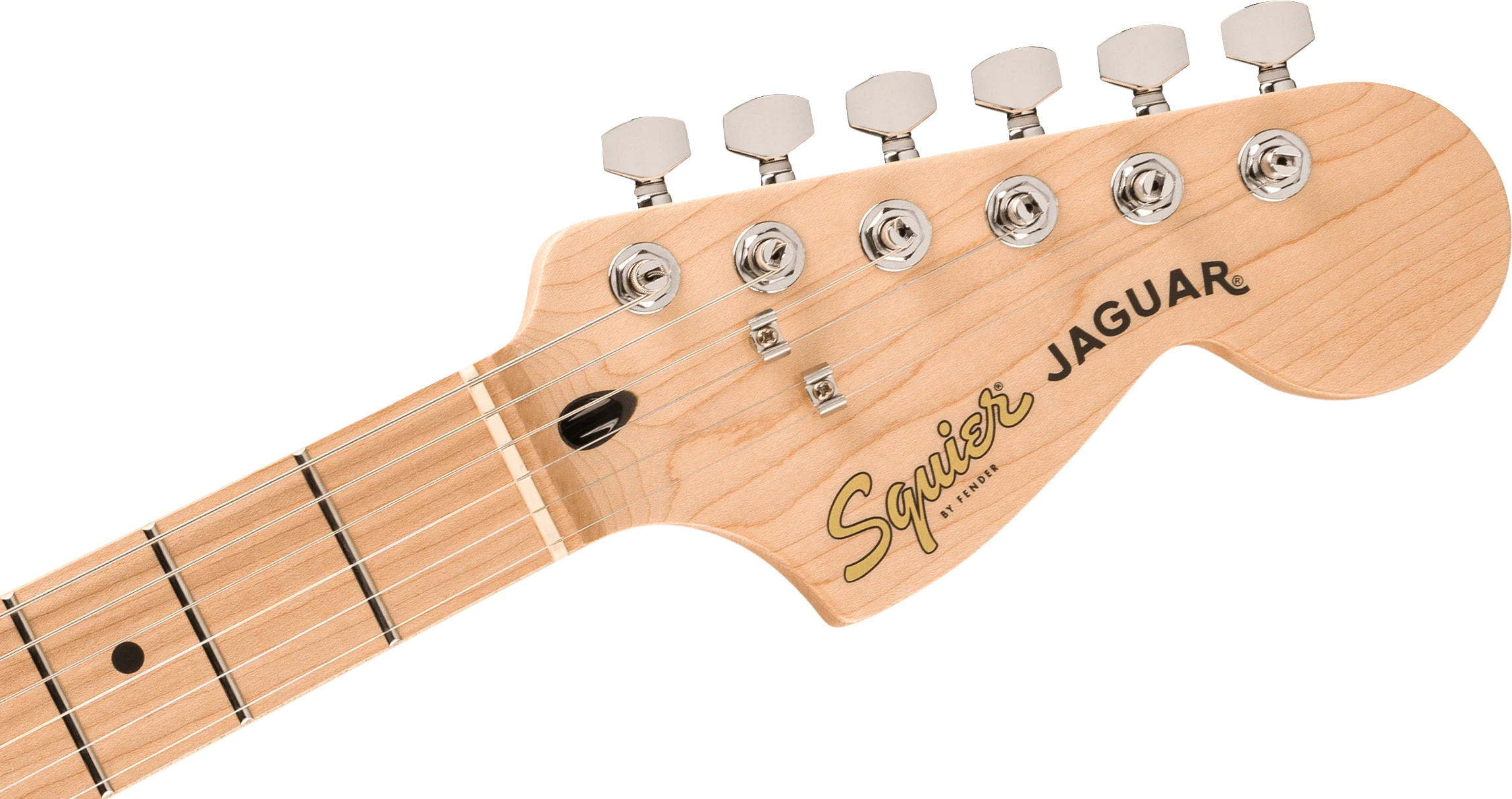 Squier® Affinity Series® Jaguar®, Maple Fingerboard, White Pickguard, Mystic Metallic Brown
