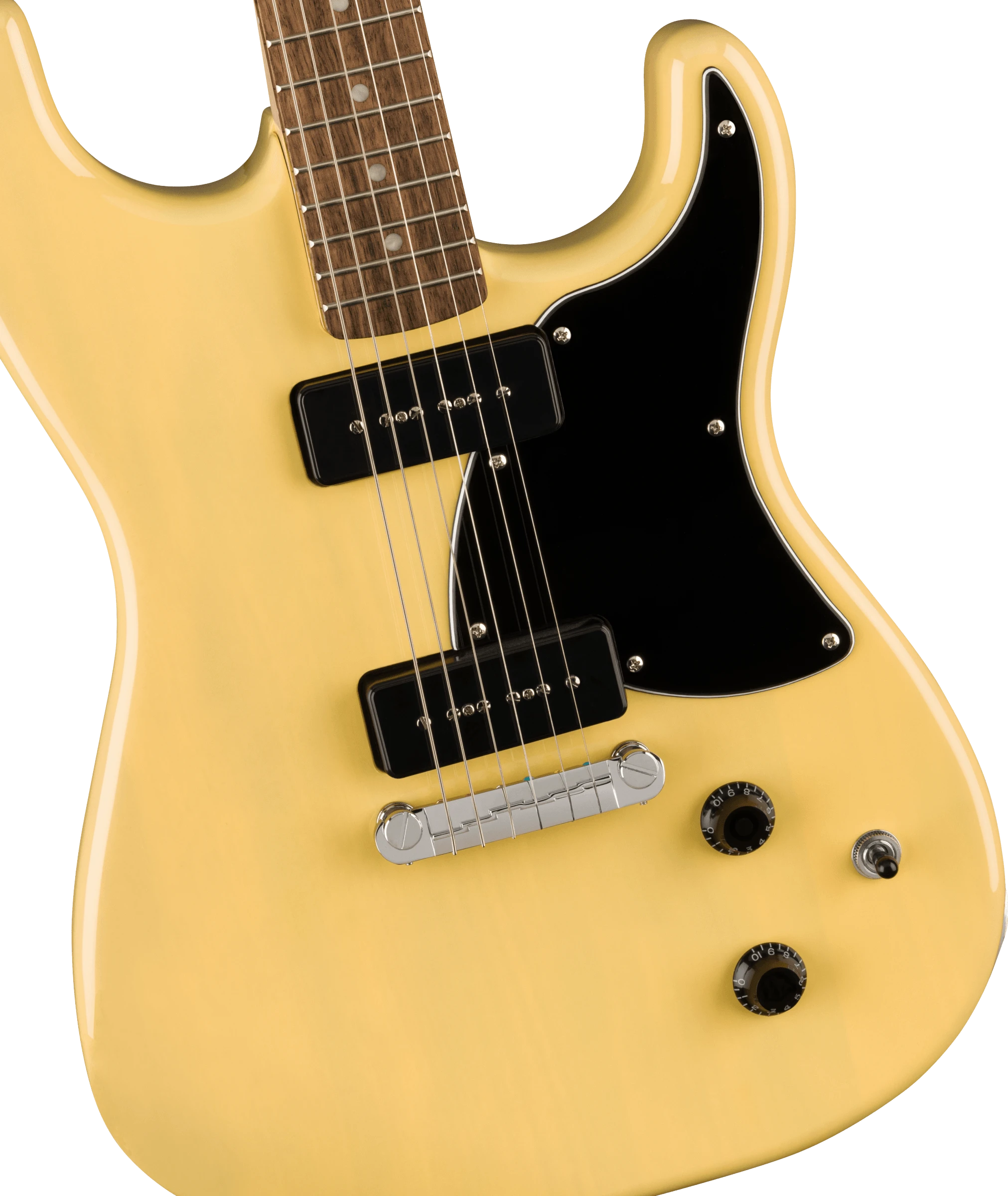 Squier® Paranormal Strat-O-Sonic, Laurel Fingerboard, Black Pickguard, Vintage Blonde