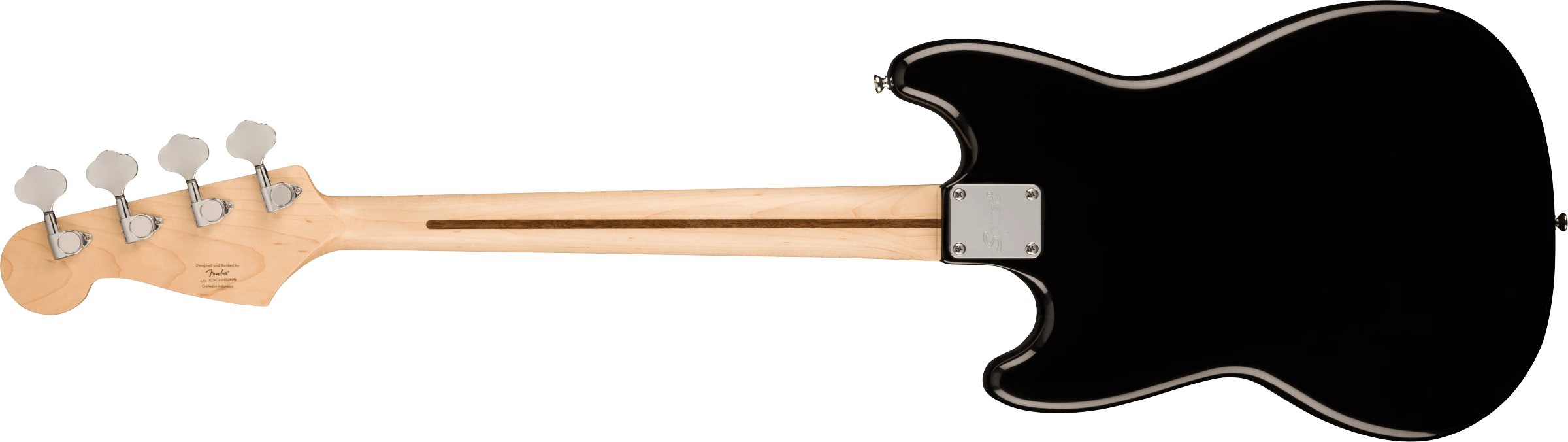 Squier® Squier Sonic® Bronco™ Bass, Laurel Fingerboard, White Pickguard, Black