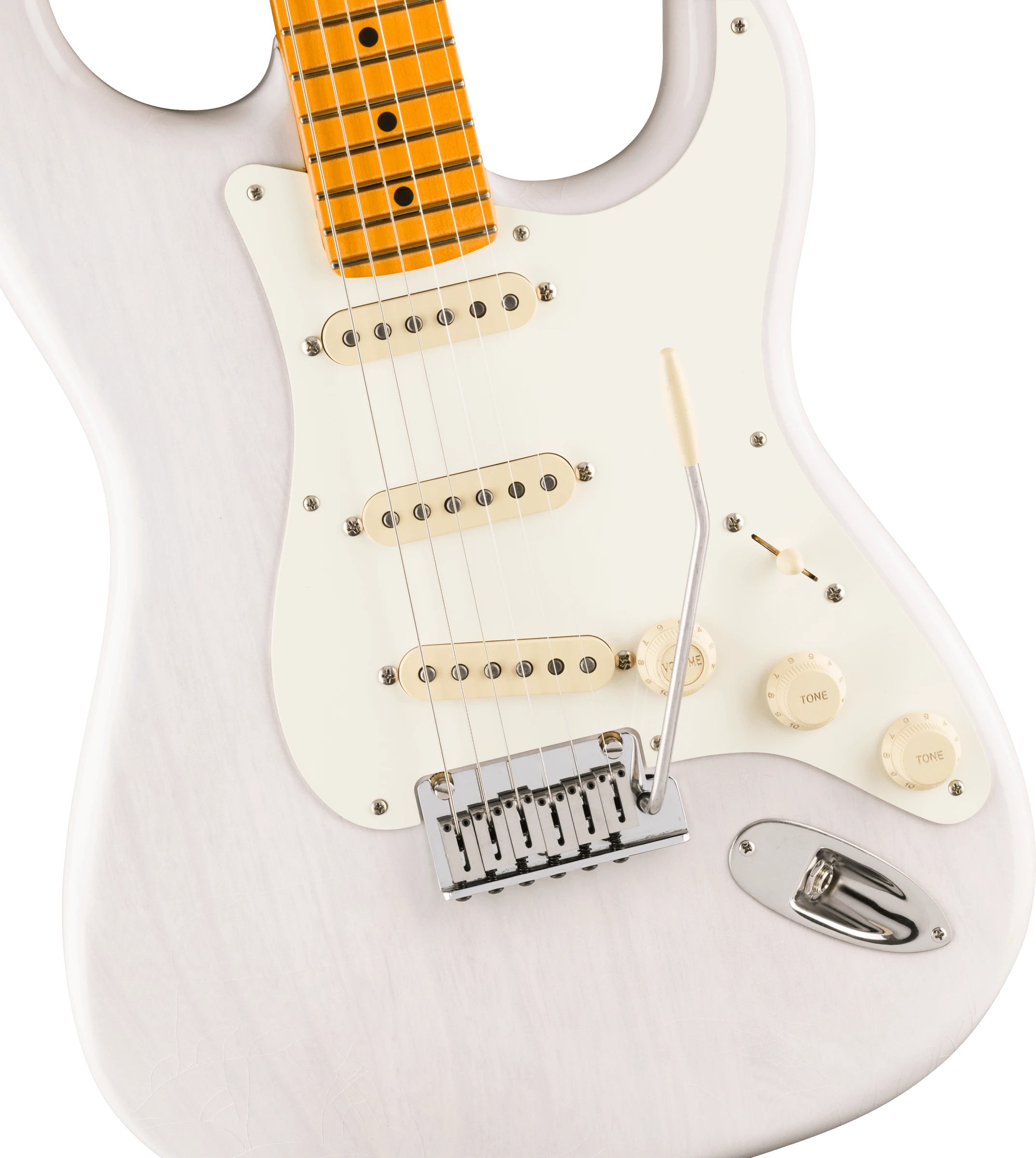 Fender® American Ultra Luxe Vintage '50s Stratocaster®, Maple Fingerboard, White Blonde