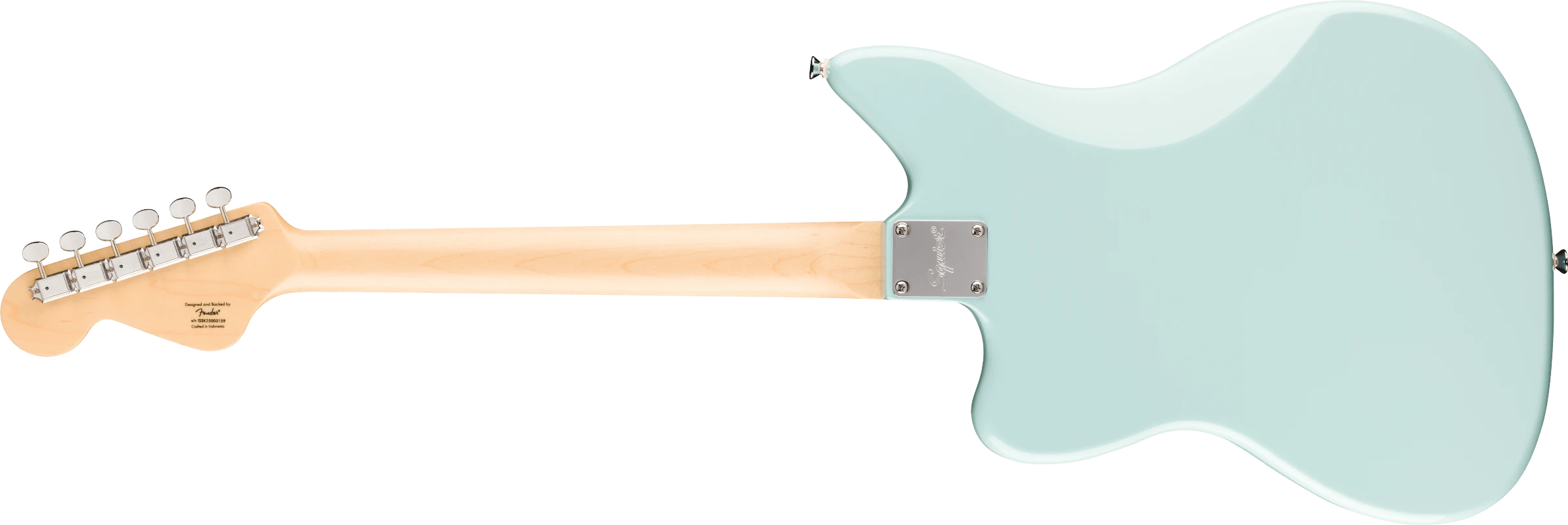 Squier® Paranormal Electric VI, Laurel Fingerboard, Parchment Pickguard, Matching Headstock, Daphne Blue