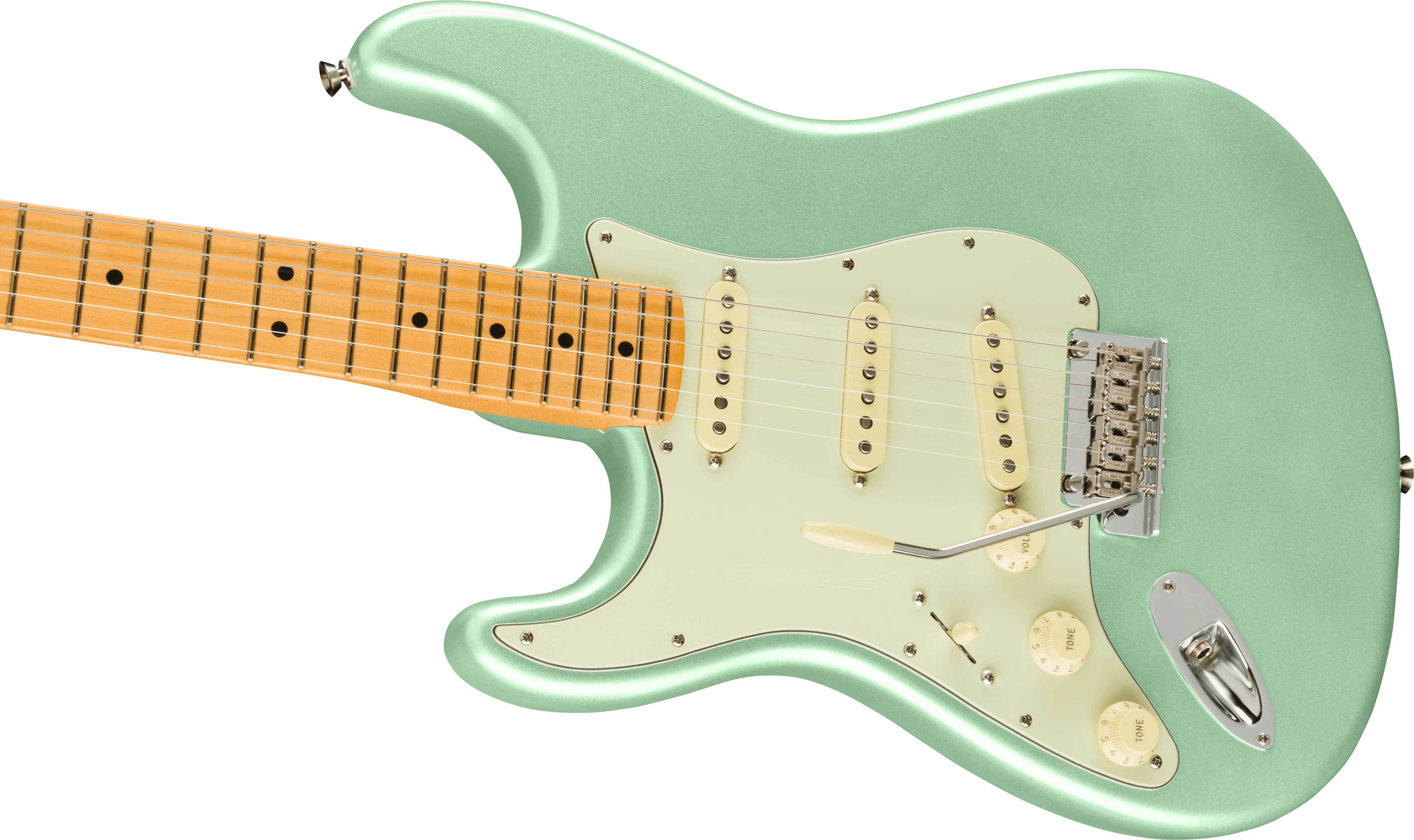 Fender® American Professional II Stratocaster® Left-Hand, Maple Fingerboard, Mystic Surf Green