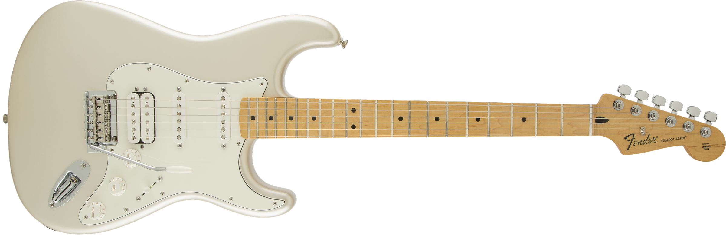 Fender® Deluxe Stratocaster® HSS with iOS Connectivity, Maple Fingerboard, Blizzard Pearl