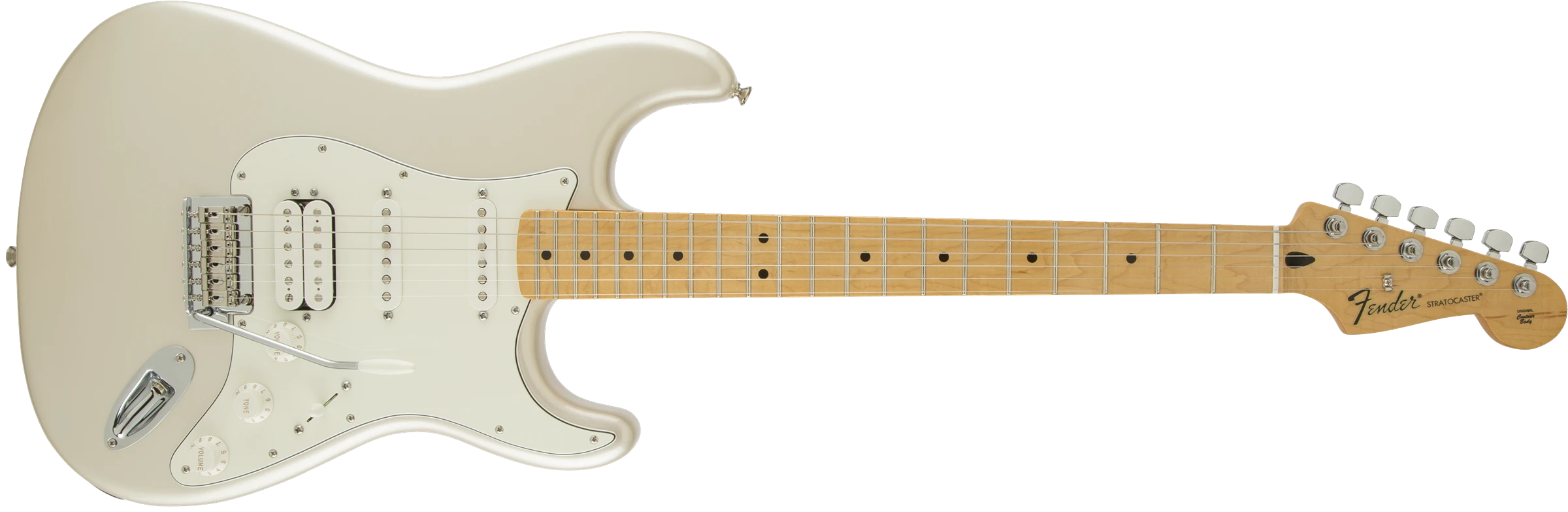 Fender® Deluxe Stratocaster® HSS with iOS Connectivity, Maple Fingerboard, Blizzard Pearl