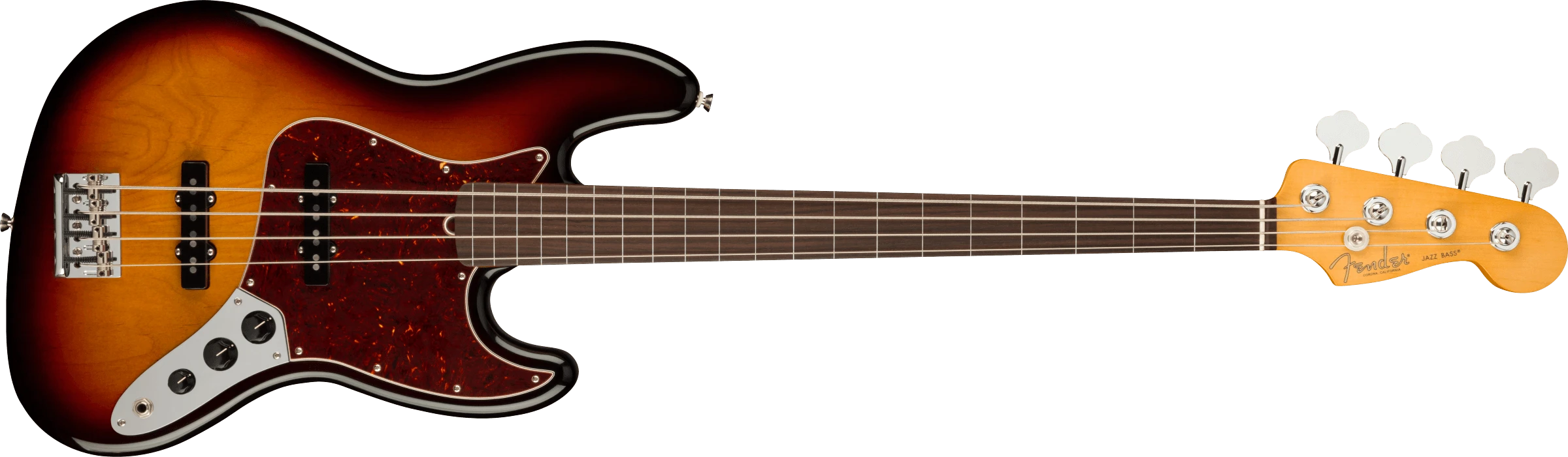 Fender® American Professional II Jazz Bass® Fretless, Rosewood Fingerboard, 3-Color Sunburst