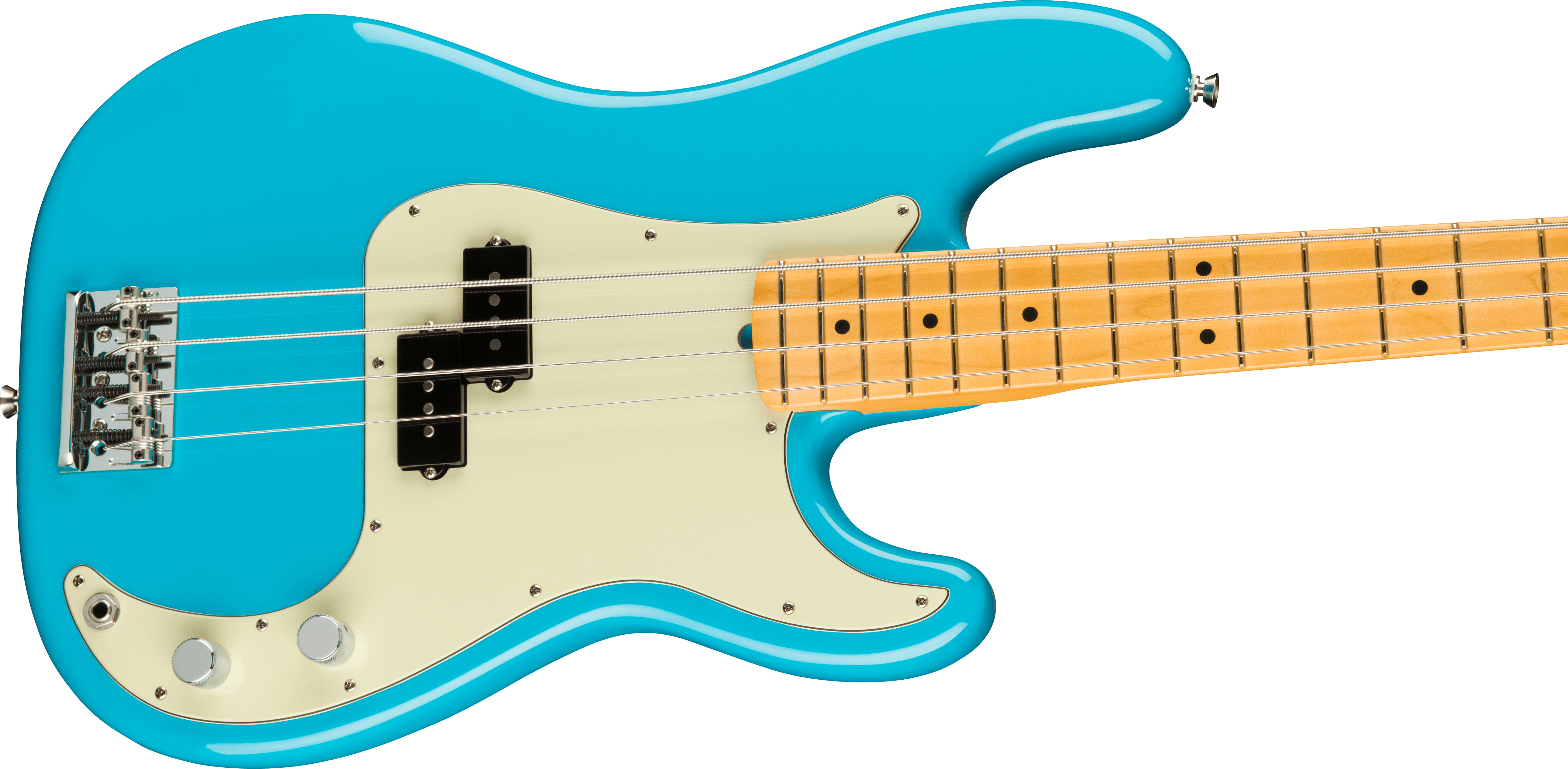 Fender® American Professional II Precision Bass®, Maple Fingerboard, Miami Blue