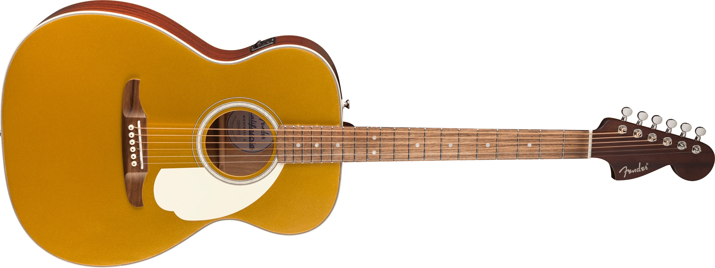 Fender® California Deluxe Monterey™ E, Ivory Pickguard, Aztec Gold