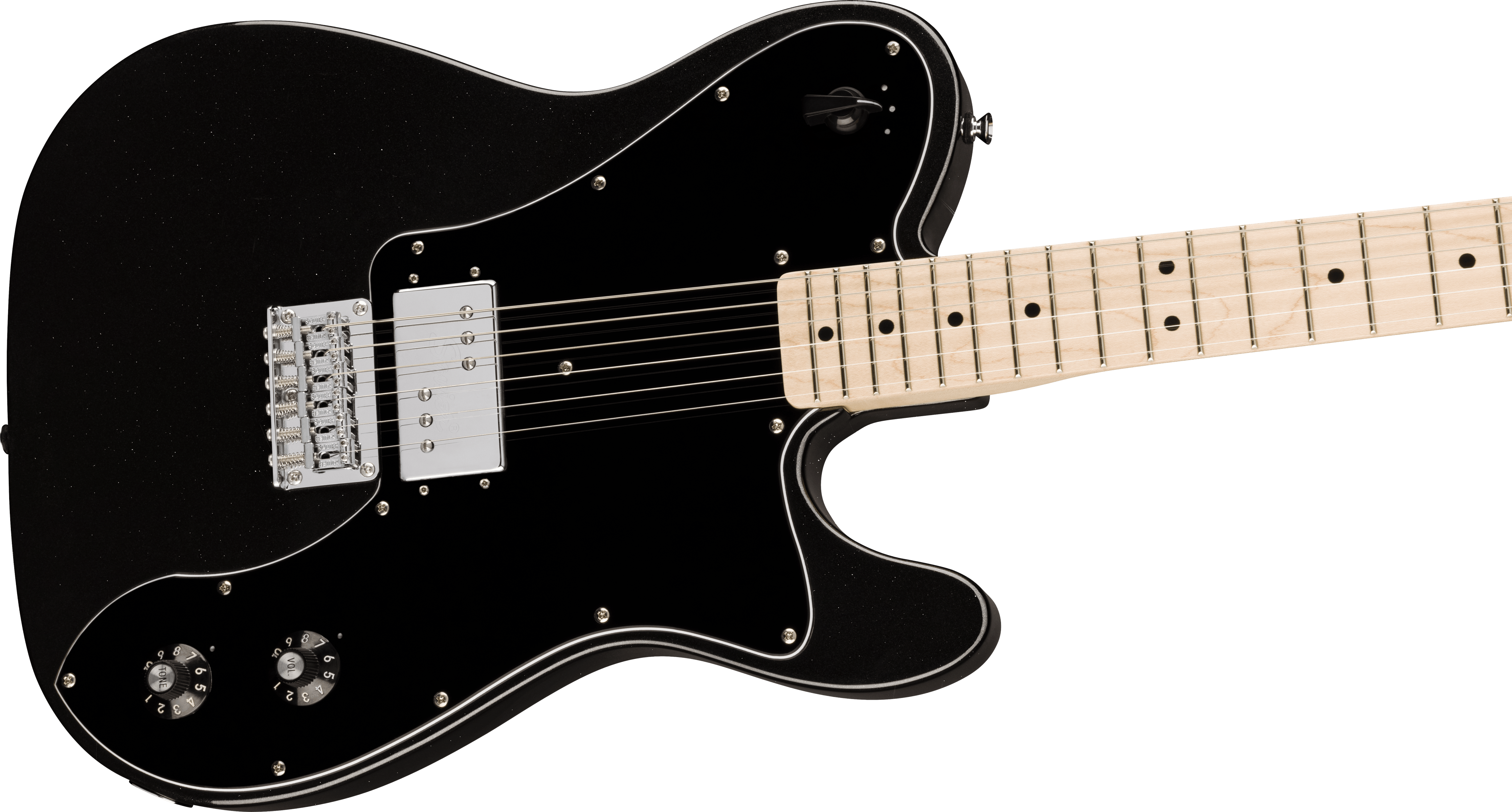 Squier® Paranormal Esquire® Deluxe, Maple Fingerboard, Black Pickguard, Metallic Black