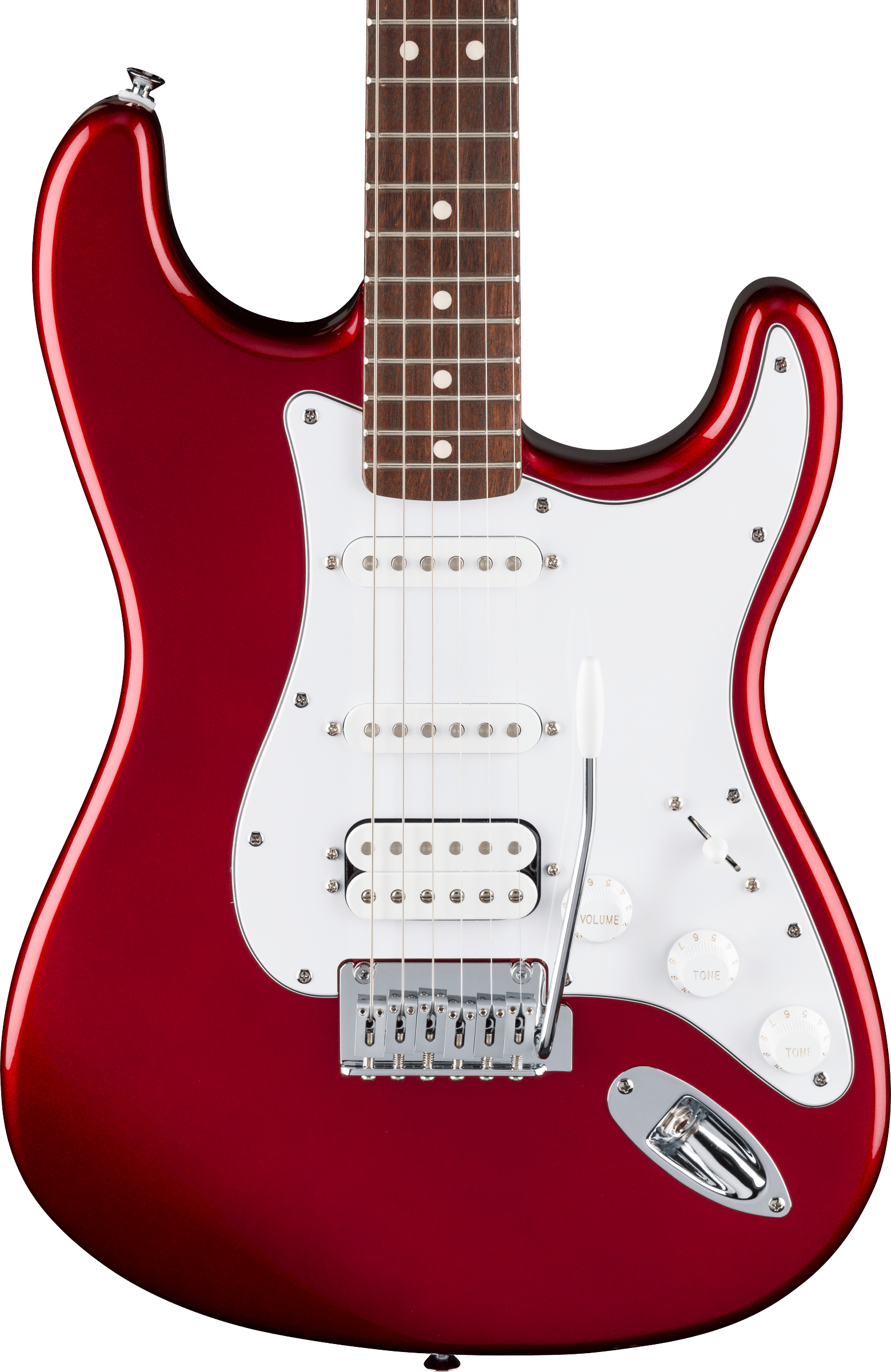 Fender® Standard Stratocaster® HSS, Laurel Fingerboard, White Pickguard, Candy Cola