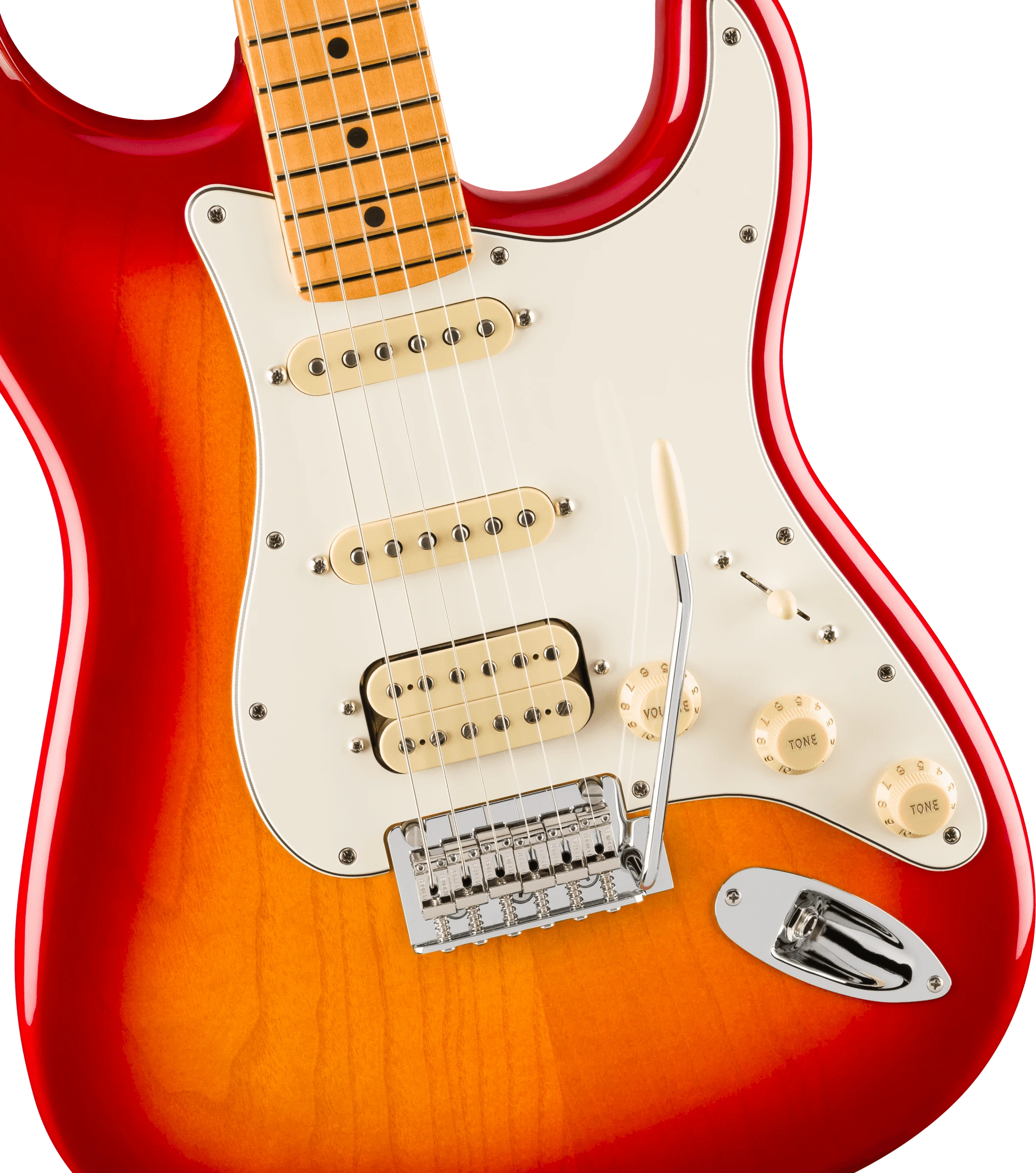 Fender® Player II Stratocaster® HSS, Maple Fingerboard, Aged Cherry Burst