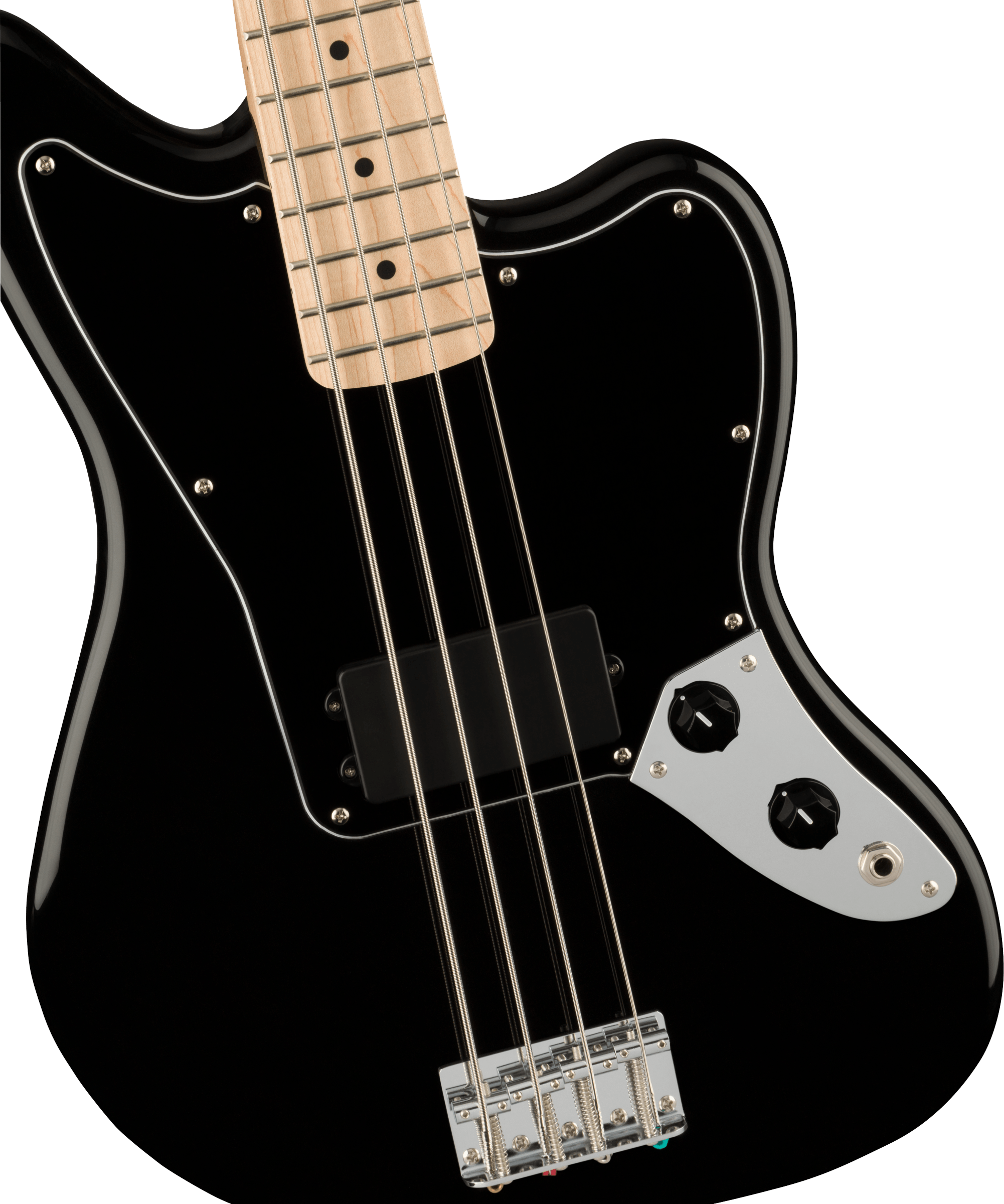 Squier® Affinity Series® Jaguar® Bass H, Maple Fingerboard, Black Pickguard, Black