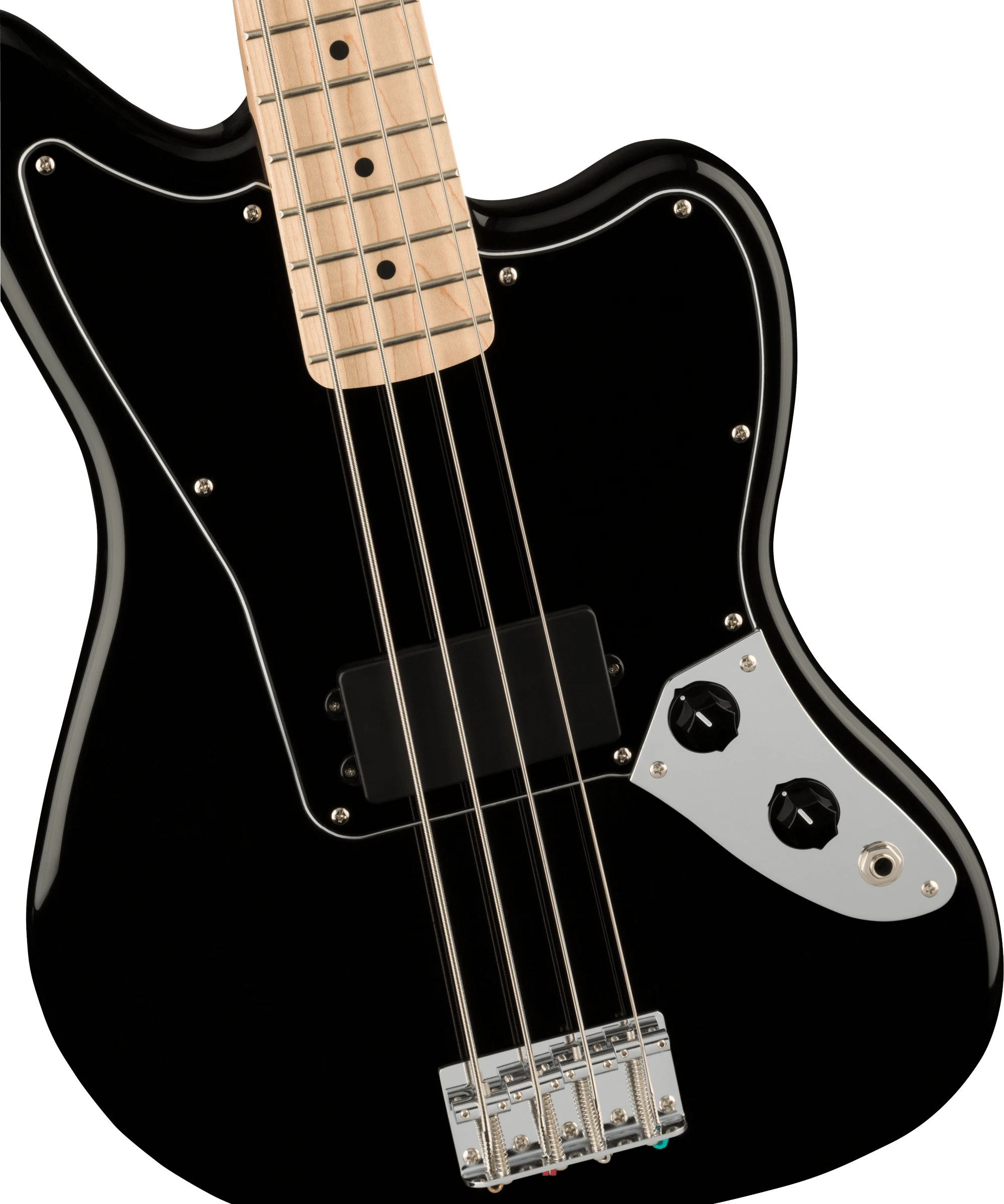 Squier® Affinity Series® Jaguar® Bass H, Maple Fingerboard, Black Pickguard, Black
