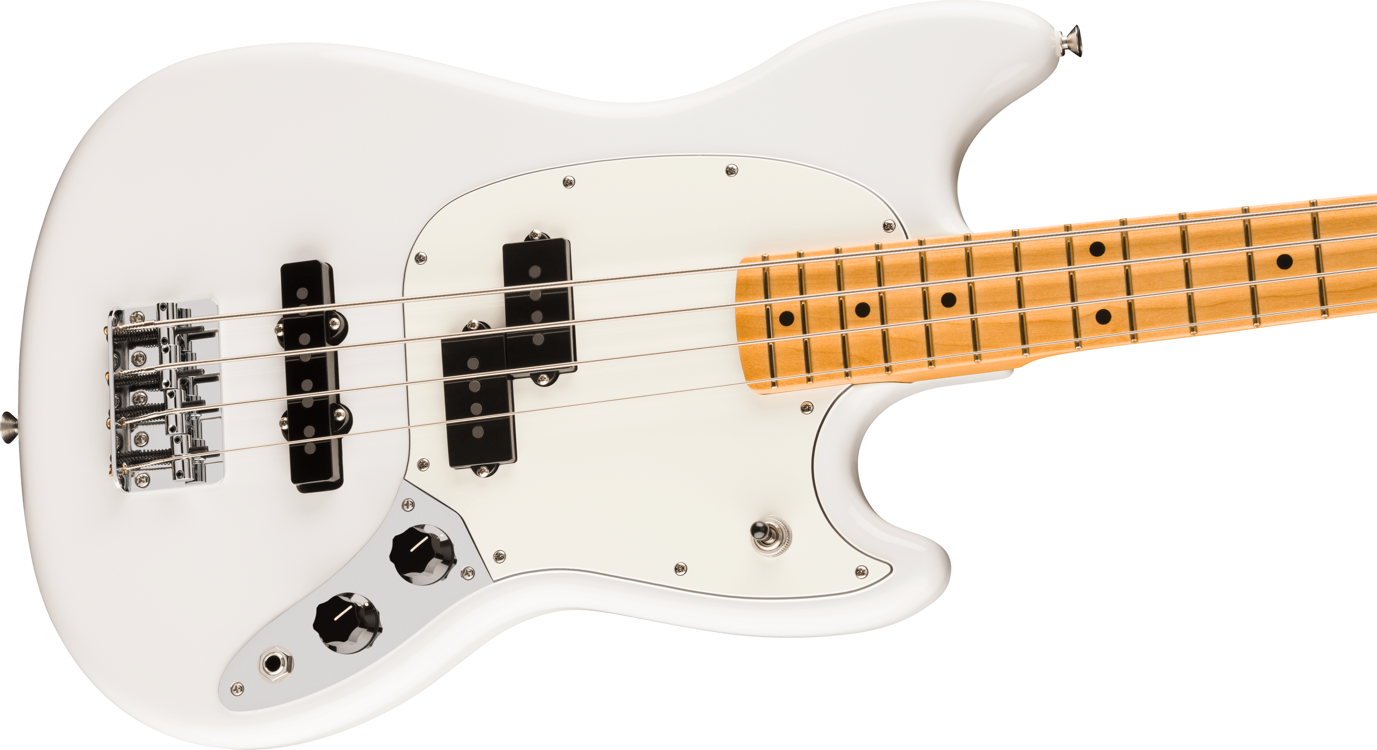 Fender® Player II Mustang® Bass PJ, Maple Fingerboard, Polar White