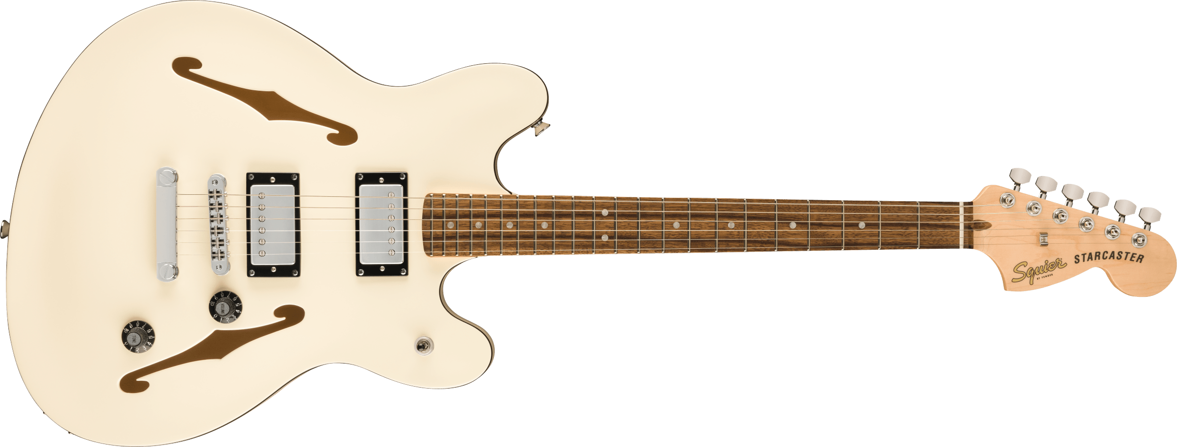 Squier® Affinity Series® Starcaster® Deluxe, Laurel Fingerboard, Olympic White