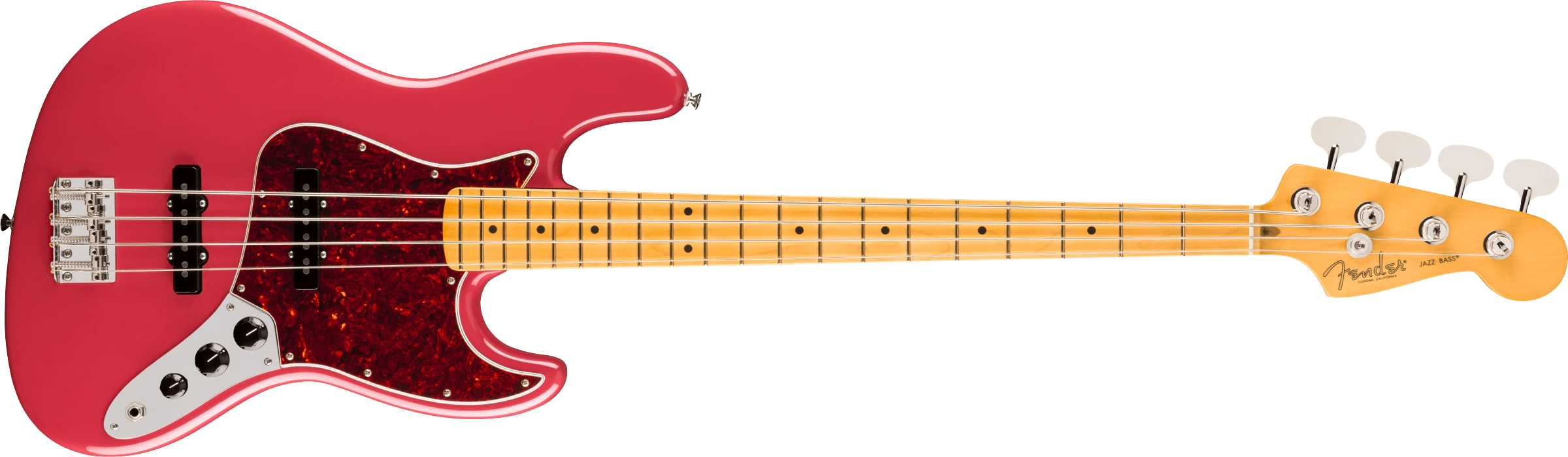Fender® American Professional Classic Jazz Bass®, Maple Fingerboard, Faded Dakota Red