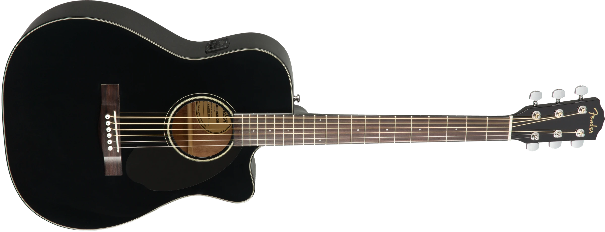 Fender® CC-60SCE Concert, Walnut Fingerboard, Black